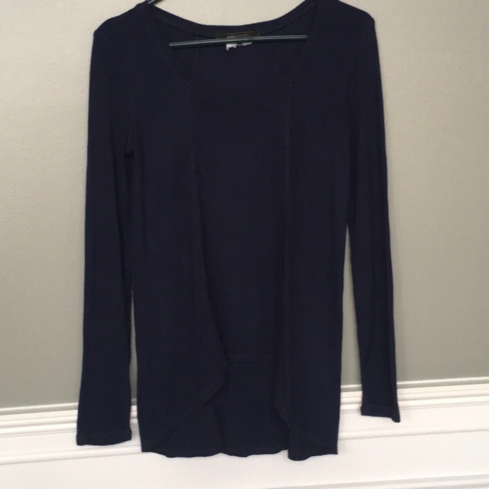 BCBGMaxAzria- Navy Blue Soft Knit Top